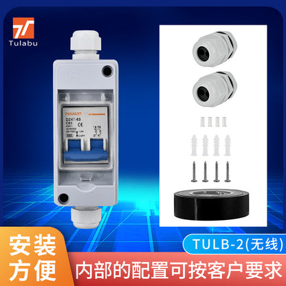 Cross-border photovoltaic DC circuit breaker switch box with one input and one output, outdoor waterproof solar combiner box knife switch