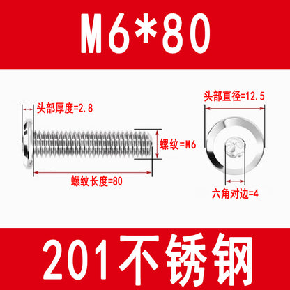 201/304 Stainless Steel Beveled Hex Socket Head Screws, Flat Head Hex Socket Furniture Screws M3 M4 M5 M6 M8