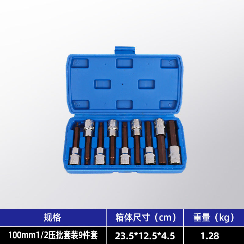 Custom 1/2 screwdriver bit socket set, star screwdriver set, hex wrench, impact wrench, internal hex screwdriver bit, screwdriver bit socket