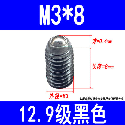 12.9 grade internal hexagon socket head cap screw, locating ball, set screw, machine ball head spring plunger M3-M16