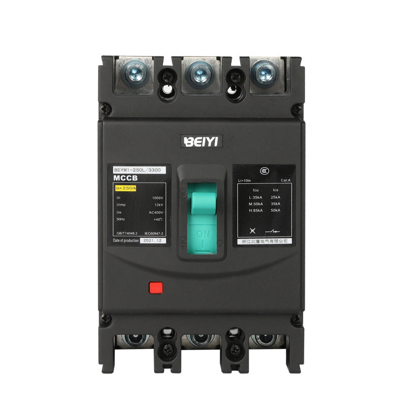 New Molded Case Circuit Breaker CM1-125L/3300 380V Three-Phase Switch 100A 400A 1250A