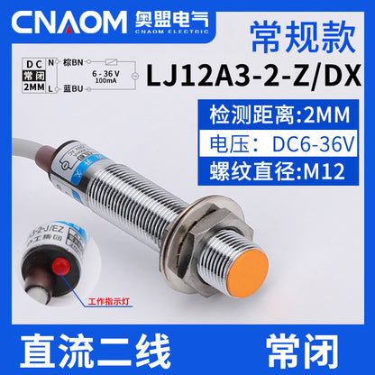LJ12A3-4-Z/BX proximity switch, EX sensor probe, three-wire NPN normally open inductive switch, M12
