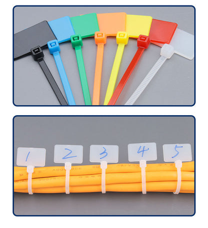 Cable ties, 3*100mm, 1000 pieces, white, wire label cable ties, plastic buckle cable ties, lockable cable ties.