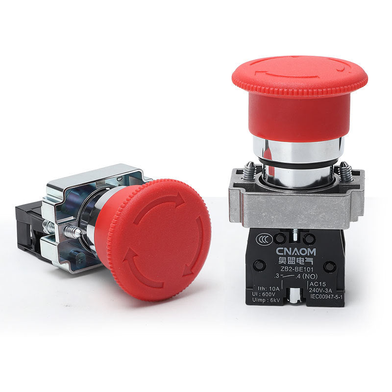 XB2-BS542C Emergency Stop Button Switch; ZB2 Emergency Stop; BS545 Press-type; 541 Normally Open/Normal Closed