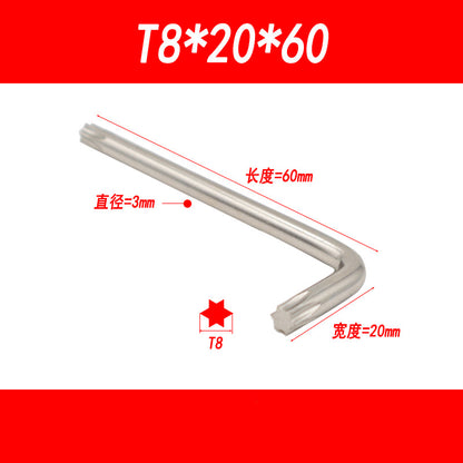 Torx wrench, anti-theft screw wrench, star-shaped wrench with center hole, T10, T15, T20, T30