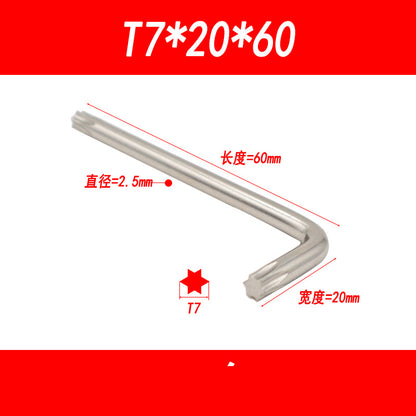 Torx wrench, anti-theft screw wrench, star-shaped wrench with center hole, T10, T15, T20, T30