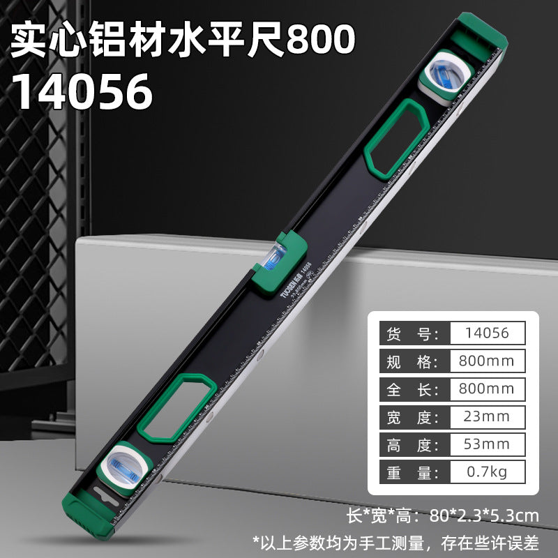 Wholesale small measuring rulers, high precision 1-meter level rulers, woodworking and decoration cast aluminum alloy solid level rulers