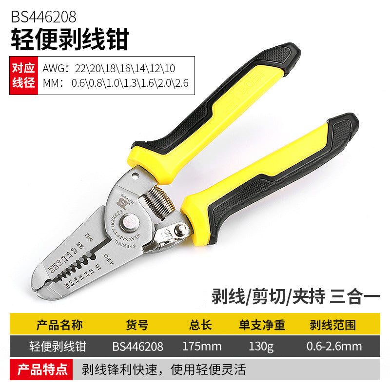 Cable cutters, electrician's manual tools, wire strippers, wire cutters, wire pullers, multi-functional wire strippers.