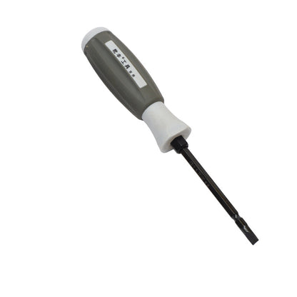 Factory wholesale dual-purpose screwdriver with gray and white handle, flathead and Phillips head, multi-functional magnetic screwdriver.
