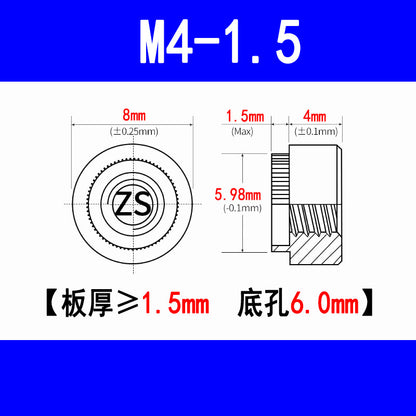 304 Stainless Steel Expansion Rivet Nut, Pressure Plate Nut, Speared Flanged Nut, Expansion Rivet Step Nut, M3, M4, M5, M6, M8