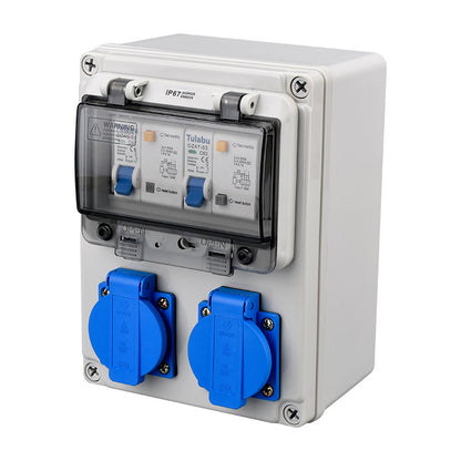 Outdoor waterproof portable industrial socket box, mobile plastic distribution box