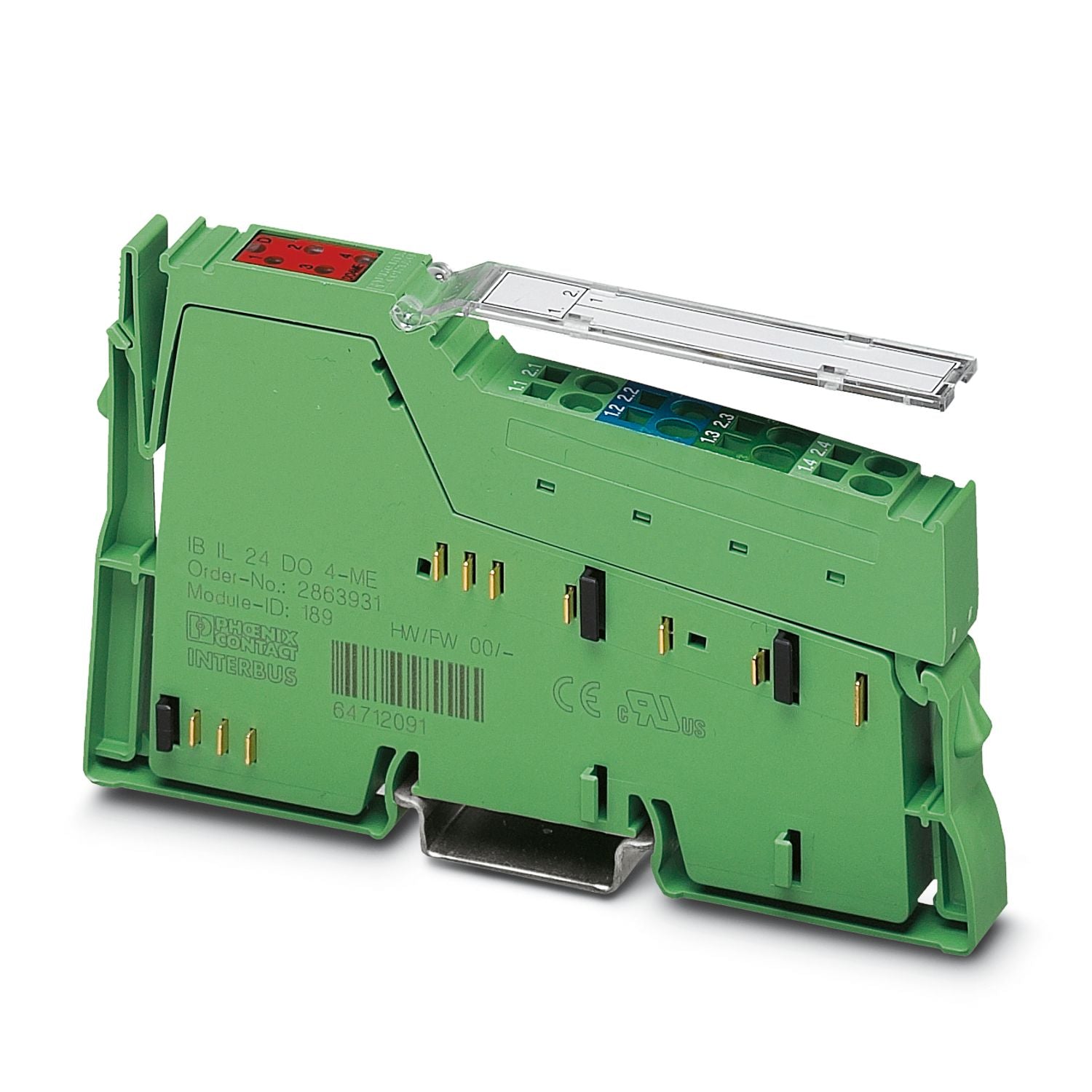 PHOENIX CONTACT/Phoenix IB digital module Inline, digital output module, digital output: 4,24 V DC, 500 mA, connection system: 3 wires, local bus transmission rate: 500 kBit/s, protection class: IP20, incl. Inline connector and identification field - DDY GROUP CO.,LTD.