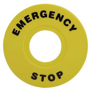 SIEMENS/Siemens 3SB6 emergency stop button label
