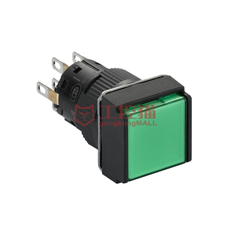 Schneider/Schneider Electric domestic XB6ECW plastic one-piece square self-resetting button with light