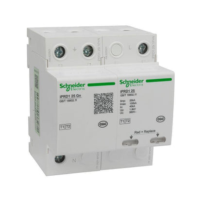 Wingoal/Schneider iPRD1 pluggable T1+T2 type surge protector