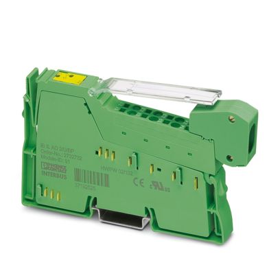 PHOENIX CONTACT/Phoenix IB analog module Inline, analog output module, analog output: 2,0 V ... 10 V, -10 V ... 10 V, connection system: 2 wire, local bus transmission rate: 500 kBit/s, protection class: IP20, incl. Inline connector and marking area