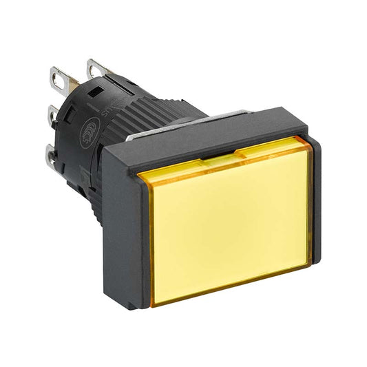 Schneider/Schneider Electric domestic XB6EDW plastic one-piece rectangular self-resetting button with light